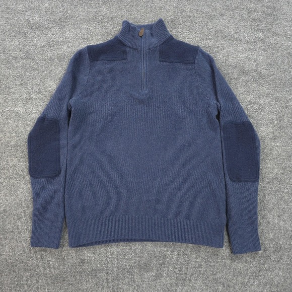 Vineyard Vines Other - Vineyard Vines Sweater Mens Small Blue Merino Wool‎ 1/4 Zip Mock Neck Commando